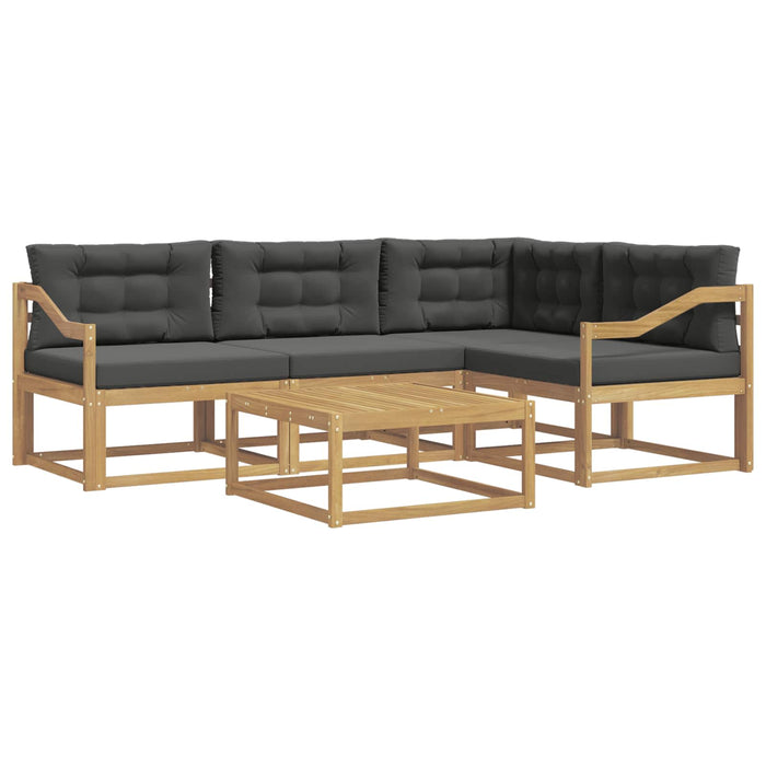 Set de canapele de exterior 5 pcs Alb și antracit WALTI