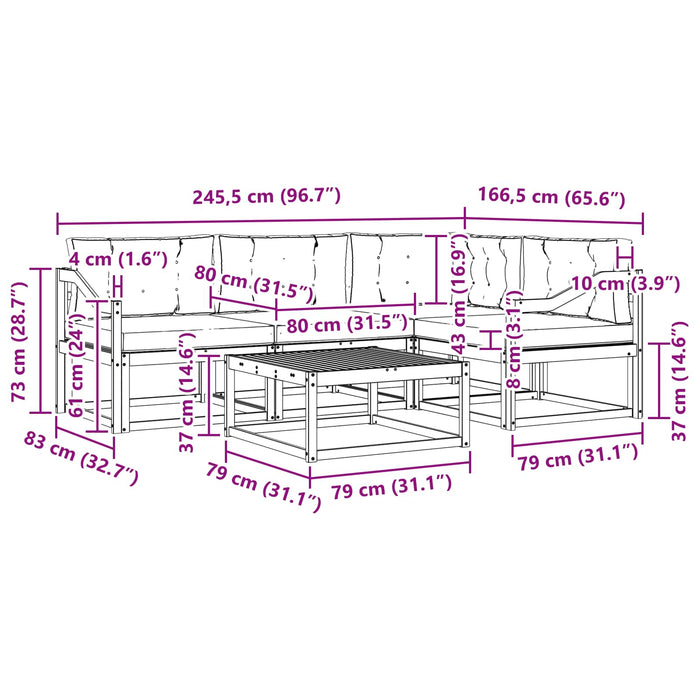Set de canapele de exterior 5 pcs Alb și antracit WALTI