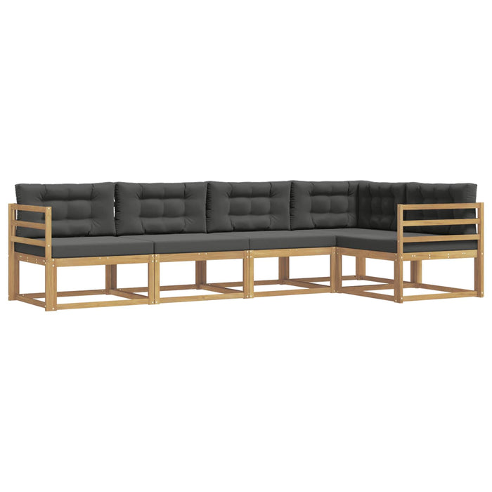 Set de canapele de exterior 4 pcs Alb și antracit Poliester WALTI