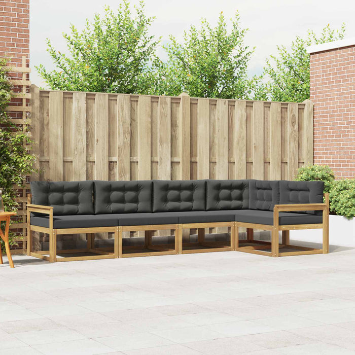 Set de canapele de exterior 4 pcs Alb și antracit Poliester WALTI