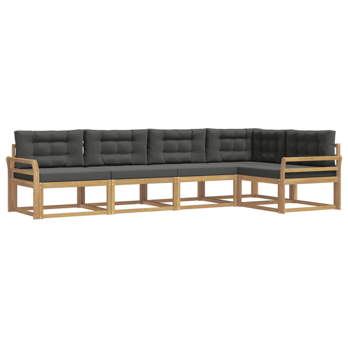 Set de canapele de exterior 4 pcs Alb și antracit Poliester WALTI
