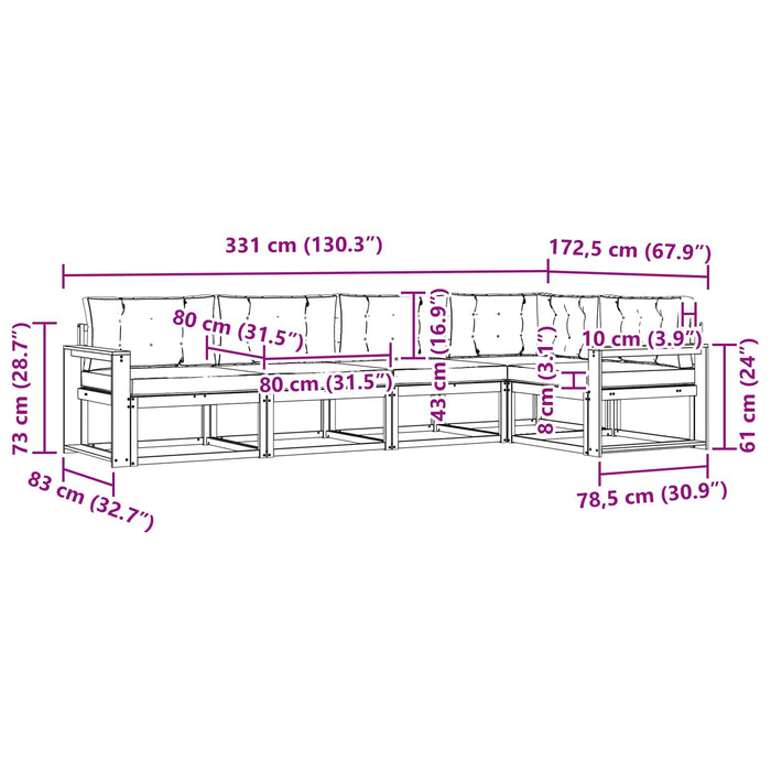 Set de canapele de exterior 4 pcs Alb și crem Poliester WALTI