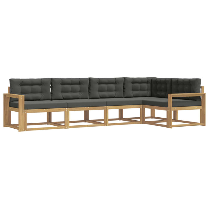 Set de canapele de exterior 4 pcs Alb și antracit Poliester WALTI
