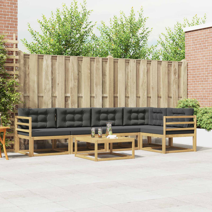 Set de canapele de exterior 6 pcs Alb și antracit WALTI