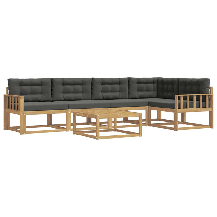 Set de canapele de exterior 6 pcs Alb și antracit WALTI