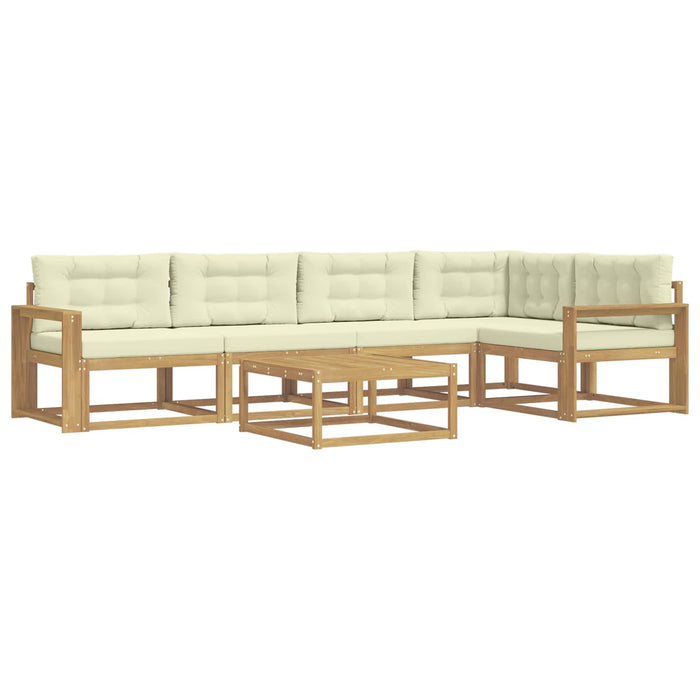 Set de canapele de exterior 6 pcs Alb și crem 79 x 79 x 37 cm WALTI