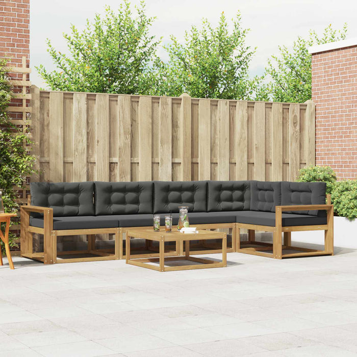 Set de canapele de exterior 6 pcs Alb și antracit WALTI