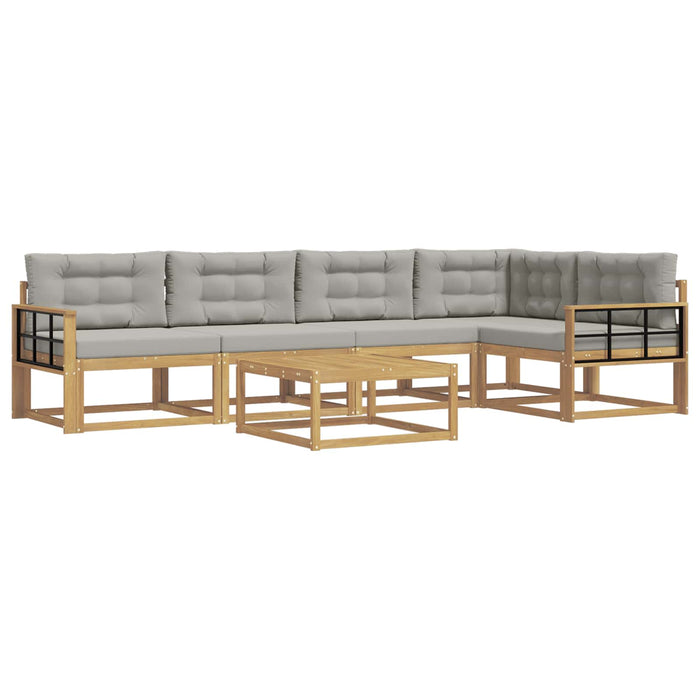 Set de canapele de exterior 6 pcs Alb și gri deschis - WALTI WALTI