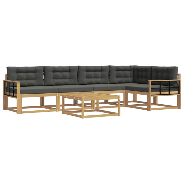 Set de canapele de exterior 6 pcs Alb și antracit WALTI
