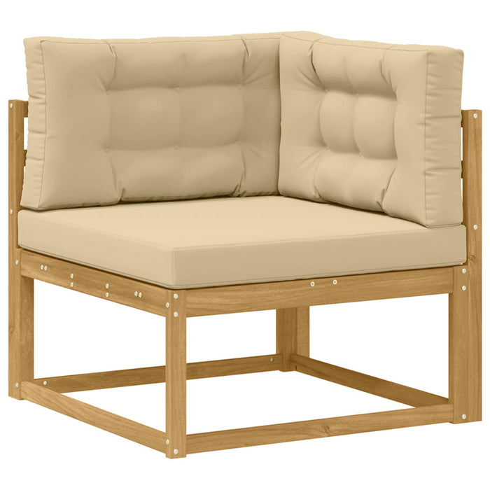 Set de canapele de exterior 6 pcs Alb și Bej 79 x 79 x 37 cm WALTI
