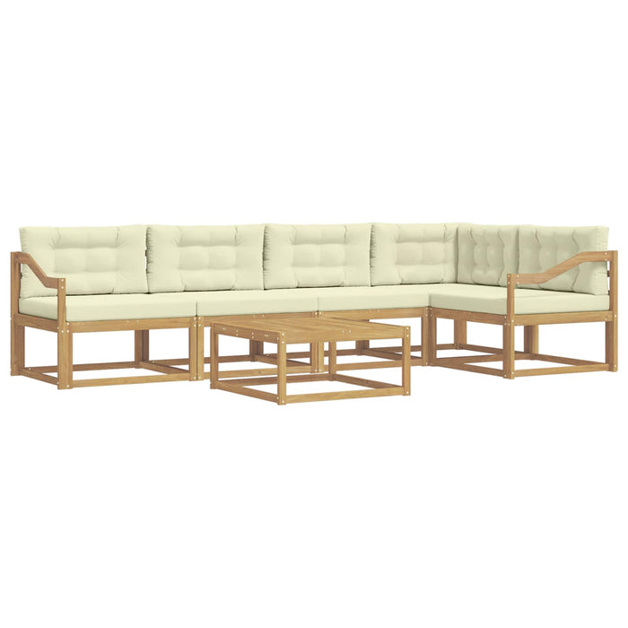 Set de canapele de exterior 6 pcs Alb și crem 79 x 79 x 37 cm WALTI