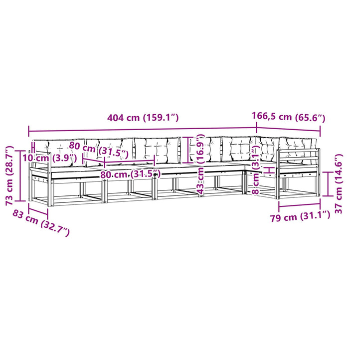 Set de canapele de exterior 4 pcs Alb și crem Poliester WALTI