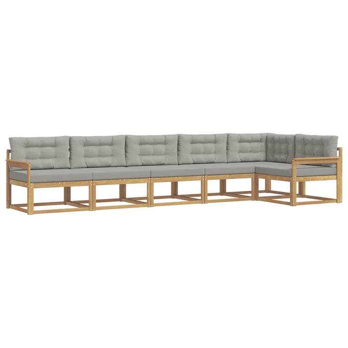 Set de canapele de exterior 4 pcs Alb și gri deschis Poliester WALTI