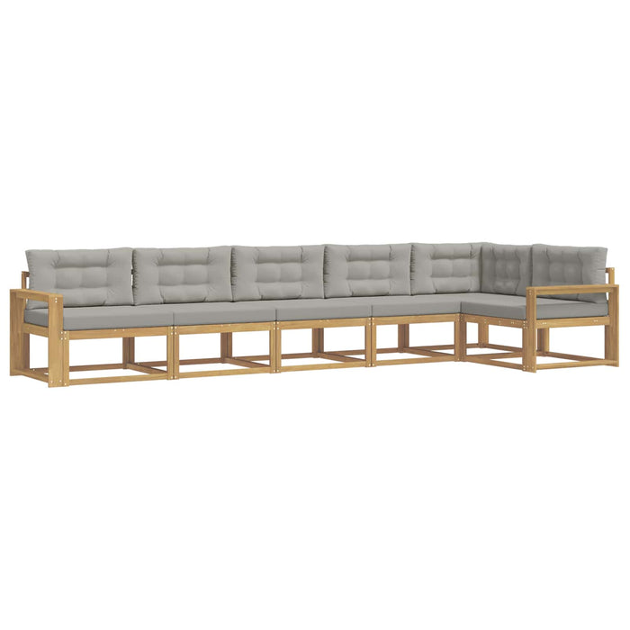 Set de canapele de exterior 4 pcs Alb și gri deschis Poliester WALTI