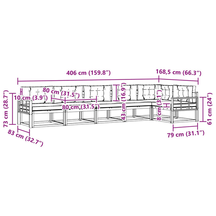 Set de canapele de exterior 4 pcs Alb și gri deschis Poliester WALTI