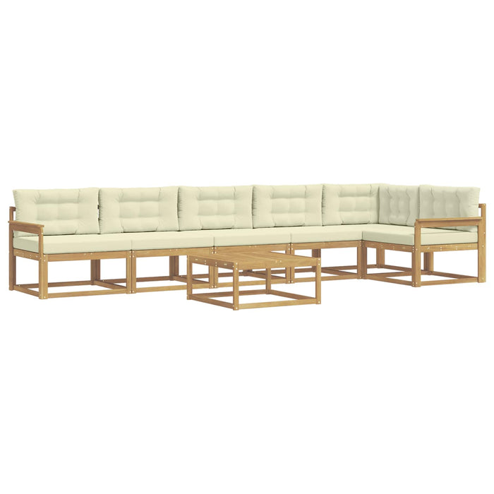 Set de canapele de exterior 7 pcs Alb și crem 79 x 79 x 37 cm WALTI