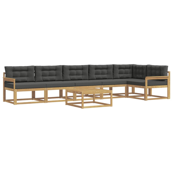Set de canapele de exterior 7 pcs Alb și antracit WALTI