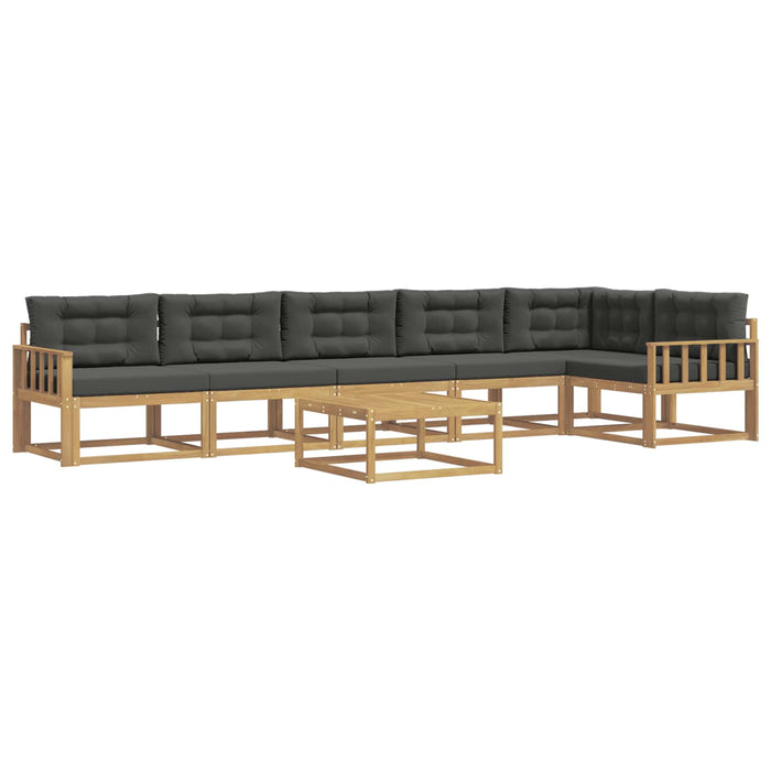 Set de canapele de exterior 7 pcs Alb și antracit WALTI