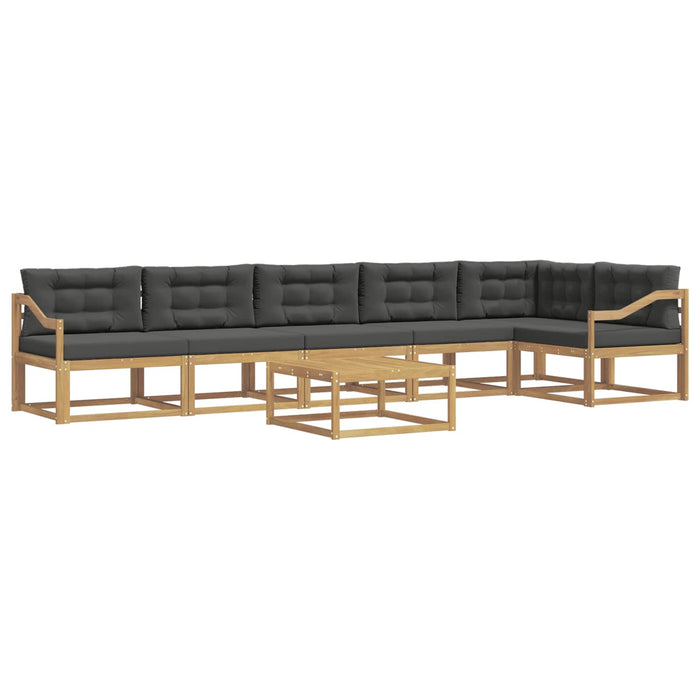 Set de canapele de exterior 7 pcs Alb și antracit WALTI