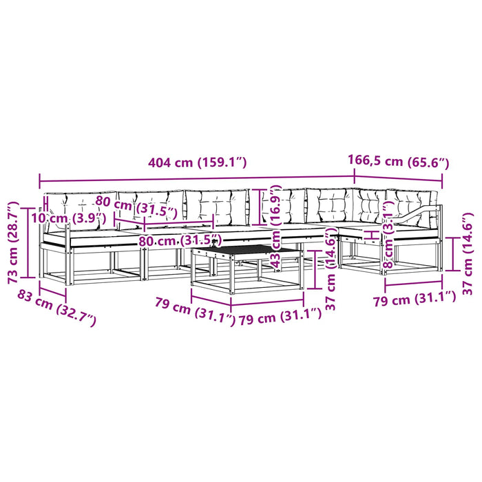 Set de canapele de exterior 7 pcs Alb și antracit WALTI