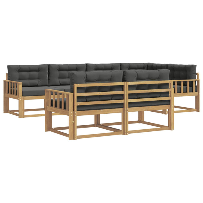 Set de canapele de exterior 6 pcs Alb și antracit Poliester WALTI