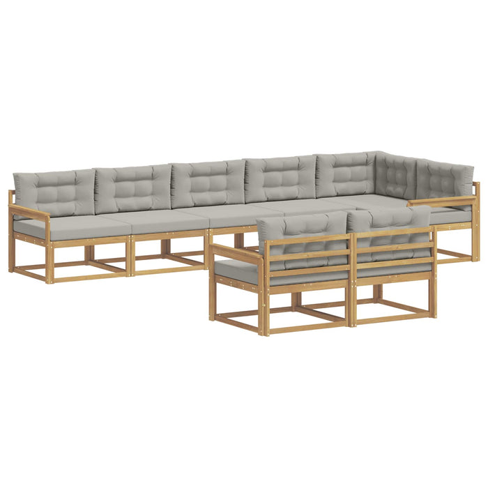 Set de canapele de exterior 6 pcs Alb și gri deschis Poliester WALTI