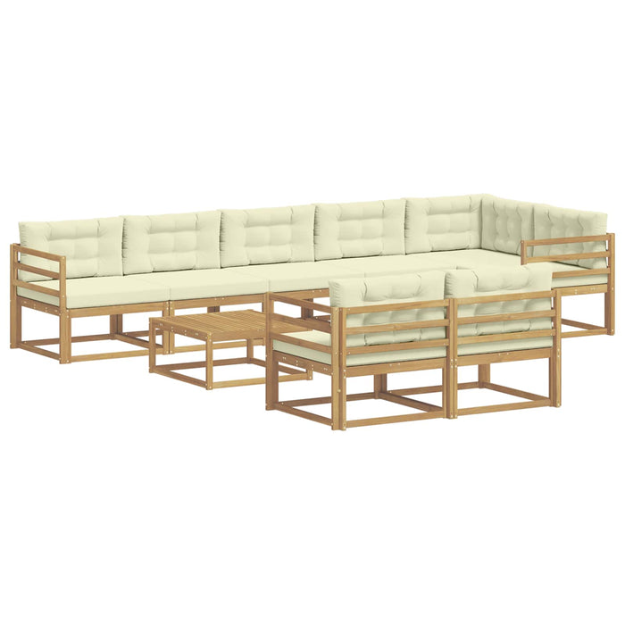 Set de canapele de exterior 9 pcs Alb și crem 79 x 79 x 37 cm WALTI