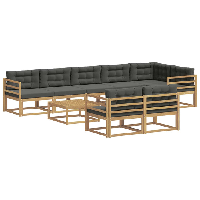 Set de canapele de exterior 9 pcs Alb și antracit WALTI