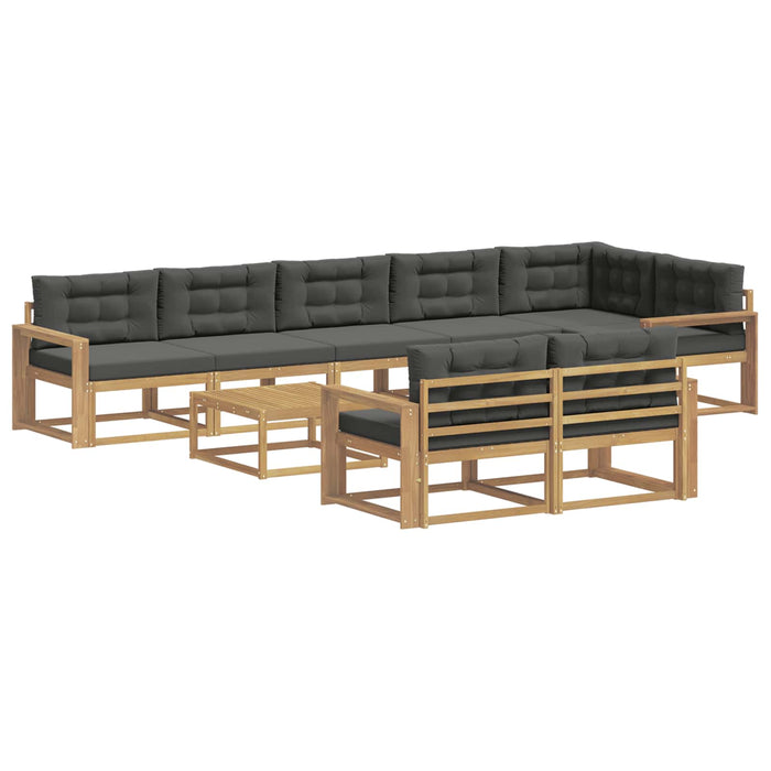 Set de canapele de exterior 9 pcs Alb și antracit WALTI