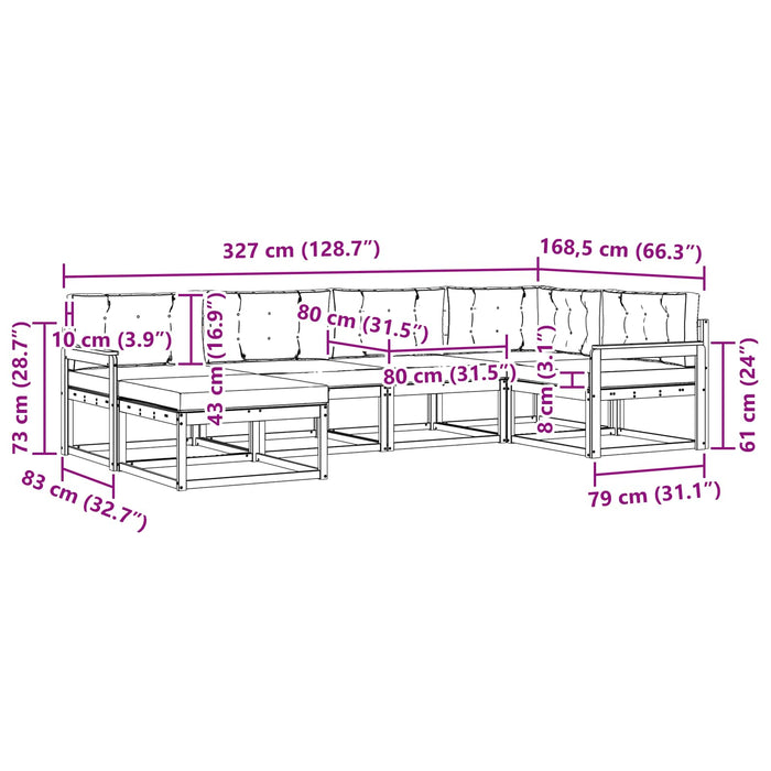 Set de canapele de exterior 5 pcs Alb și antracit Poliester WALTI