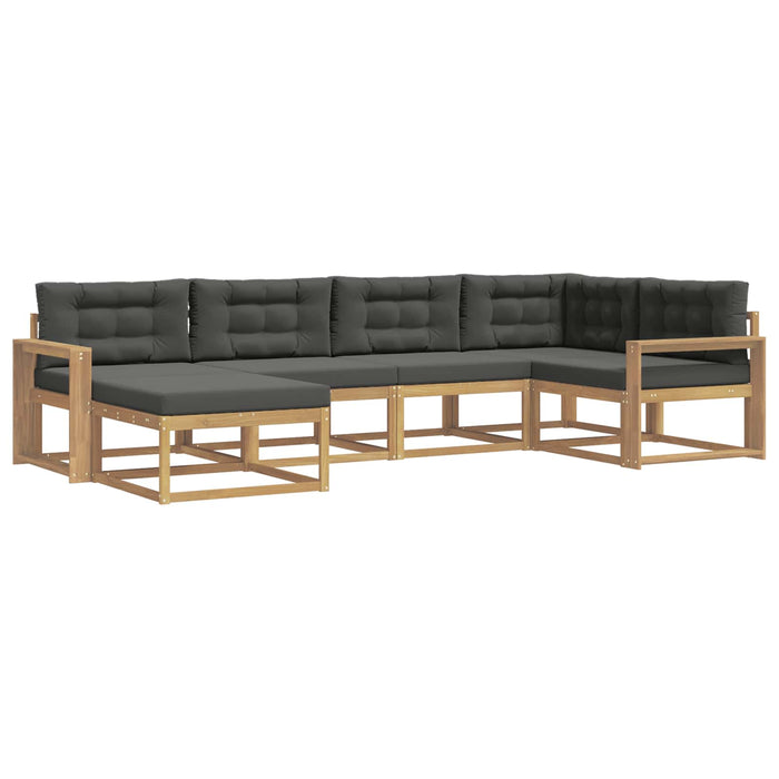 Set de canapele de exterior 5 pcs Alb și antracit Poliester WALTI
