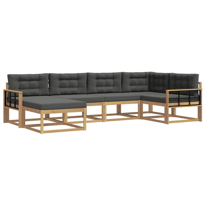 Set de canapele de exterior 5 pcs Alb și antracit Poliester WALTI