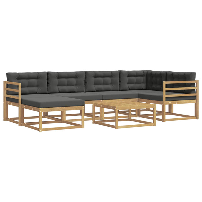 Set de canapele de exterior 7 pcs Alb și antracit WALTI