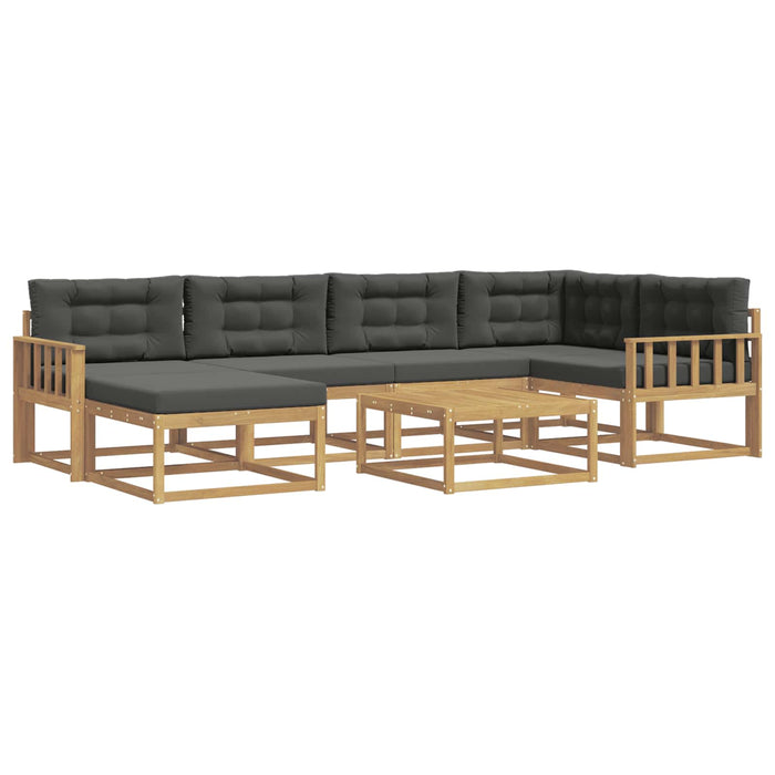 Set de canapele de exterior 7 pcs Alb și antracit WALTI