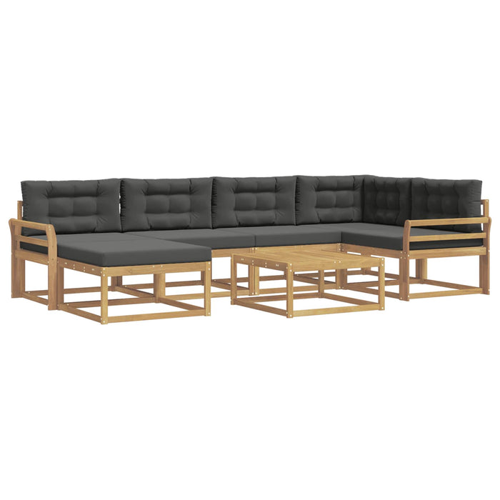 Set de canapele de exterior 7 pcs Alb și antracit WALTI