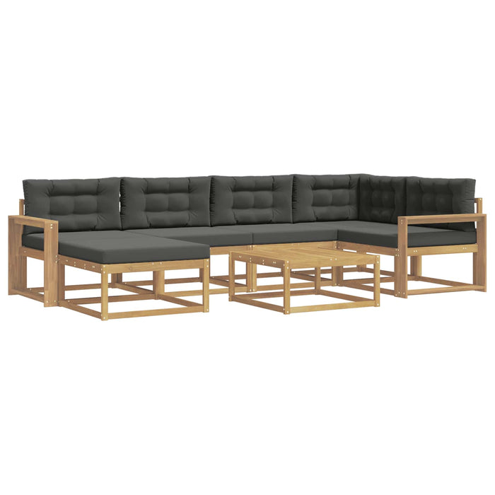 Set de canapele de exterior 7 pcs Alb și antracit WALTI