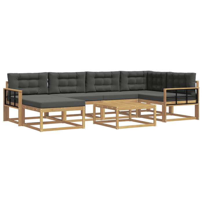 Set de canapele de exterior 7 pcs Alb și antracit WALTI