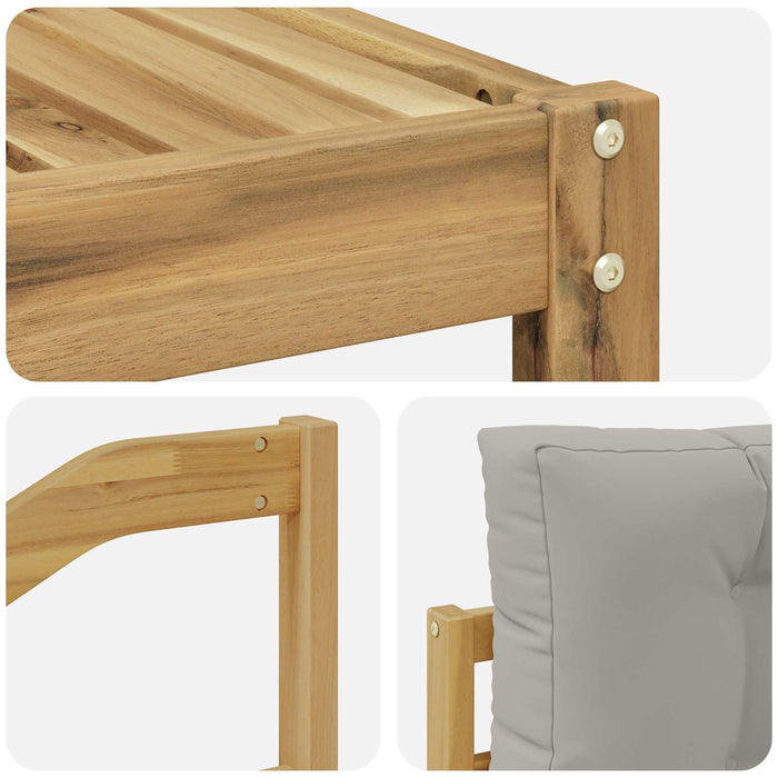 Set de canapele de exterior 7 pcs Alb și gri deschis WALTI
