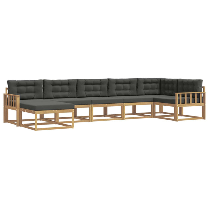 Set de canapele de exterior cu pernă 7 pcs Lemn Solid de Acacia WALTI