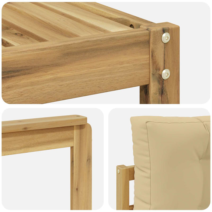 Set de canapele de exterior 8 pcs Alb și Bej WALTI