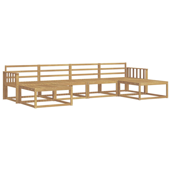 Set de canapele de exterior 6 pcs Alb Lemn Solid de Acacia WALTI