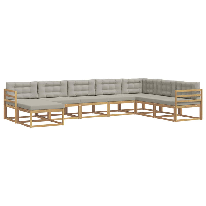 Set de canapele de exterior 8 pcs Alb și gri deschis - WALTI WALTI