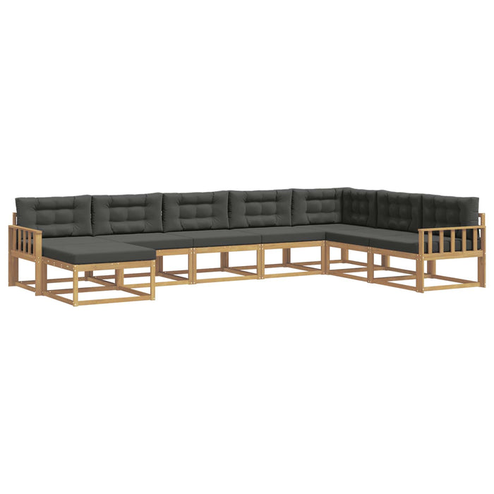Set de canapele de exterior 8 pcs Alb și antracit WALTI