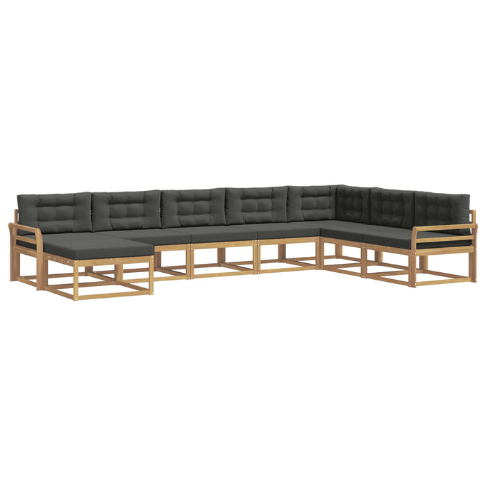Set de canapele de exterior 8 pcs Alb și antracit WALTI