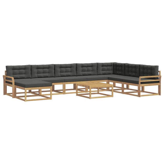 Set de canapele de exterior 9 pcs Alb și antracit WALTI
