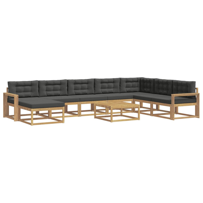 Set de canapele de exterior 9 pcs Alb și antracit WALTI
