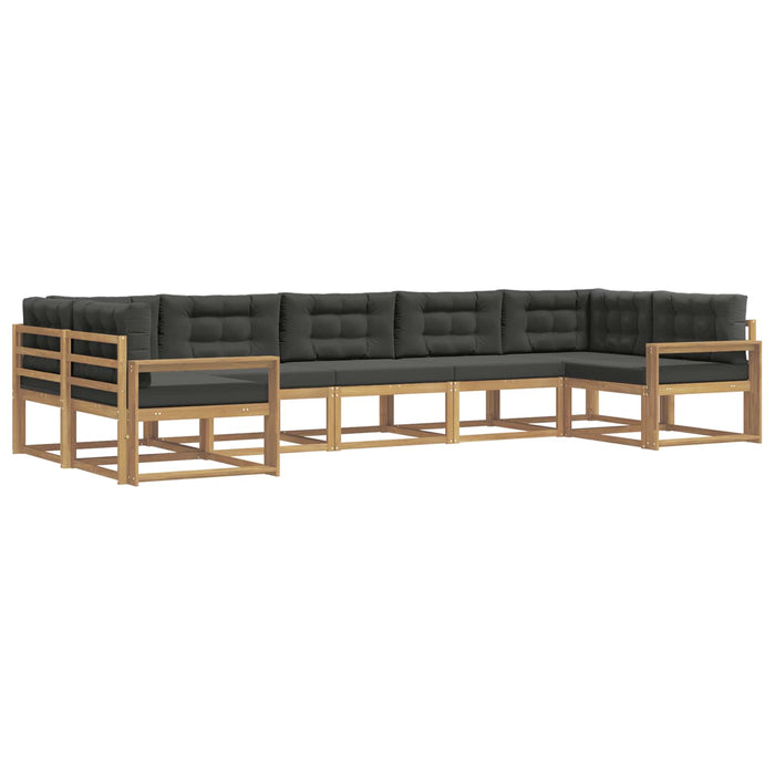 Set de canapele de exterior cu pernă 7 pcs Alb și antracit WALTI