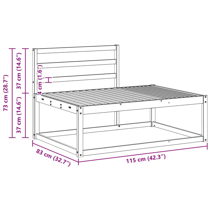 Set de canapele de exterior Alb 230,5 x 83 x 73 cm - WALTI WALTI