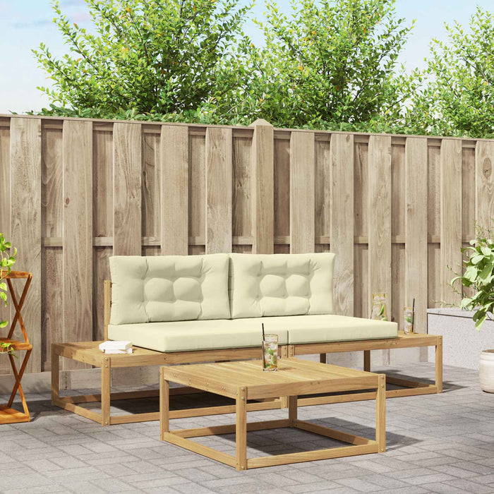 Set de canapele de exterior Alb 79 x 79 x 37 cm Poliester - WALTI WALTI
