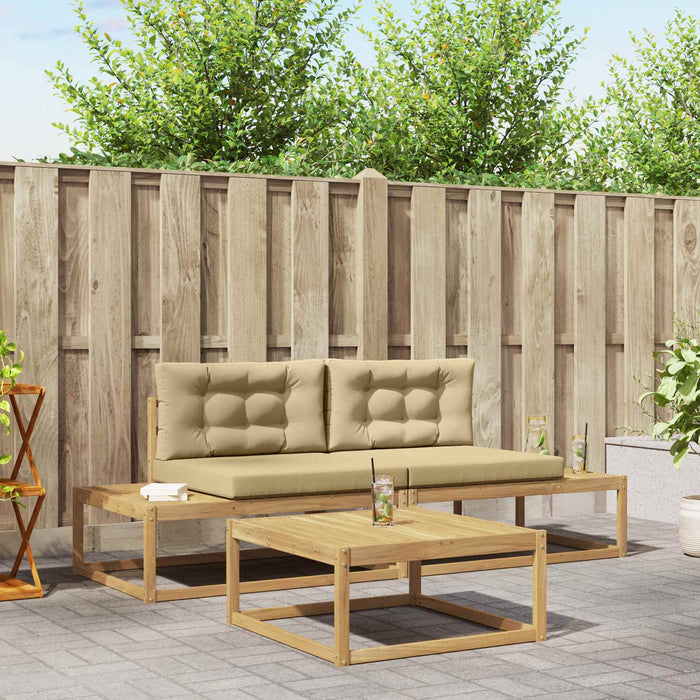 Set de canapele de exterior Alb 79 x 79 x 37 cm Poliester - WALTI WALTI